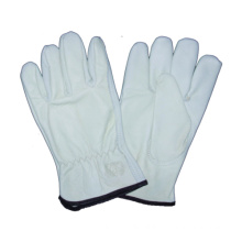 White Cow Grain Driver Glove Safety Work Glove